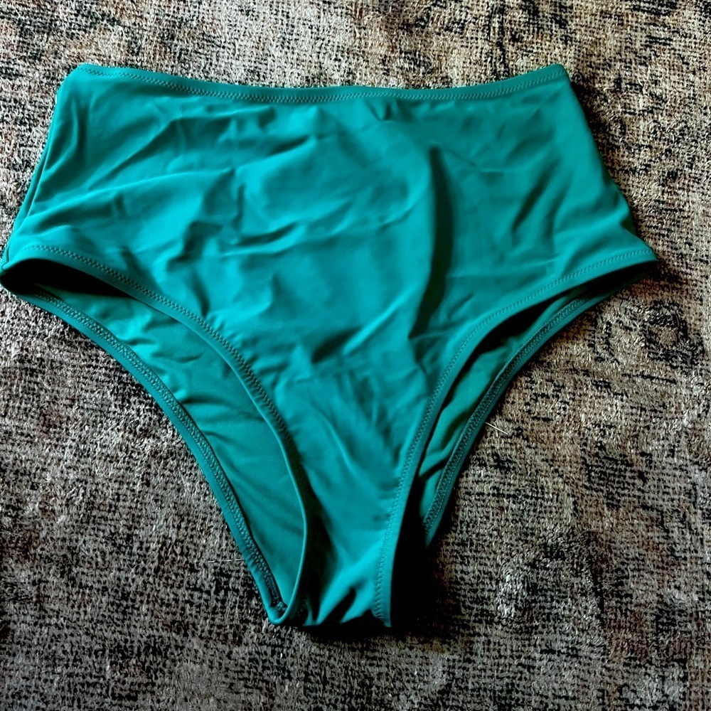 Aerie Teal High-Waisted Bikini Bottoms